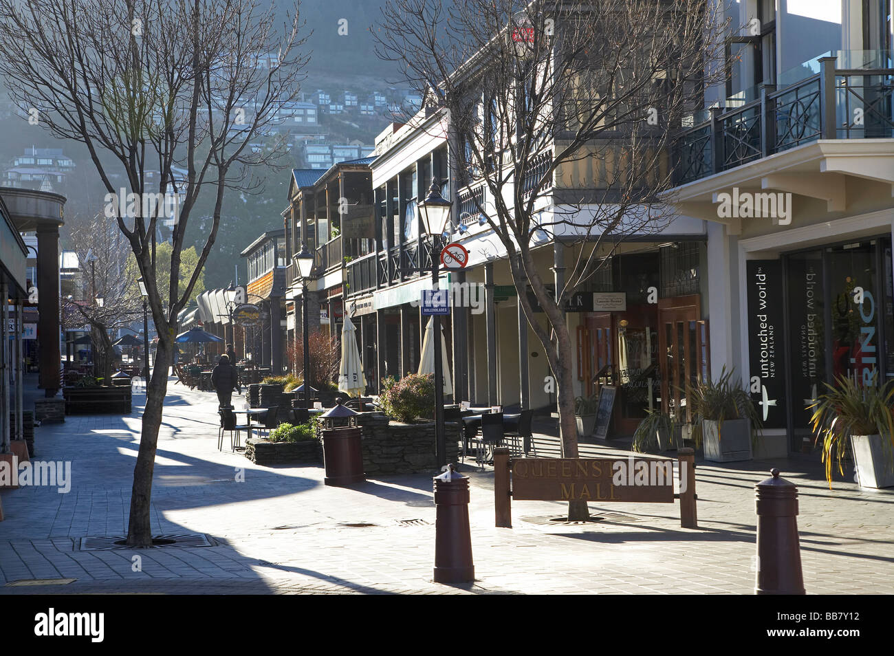 Le centre commercial en hiver Queenstown ile sud Nouvelle Zelande Banque D'Images