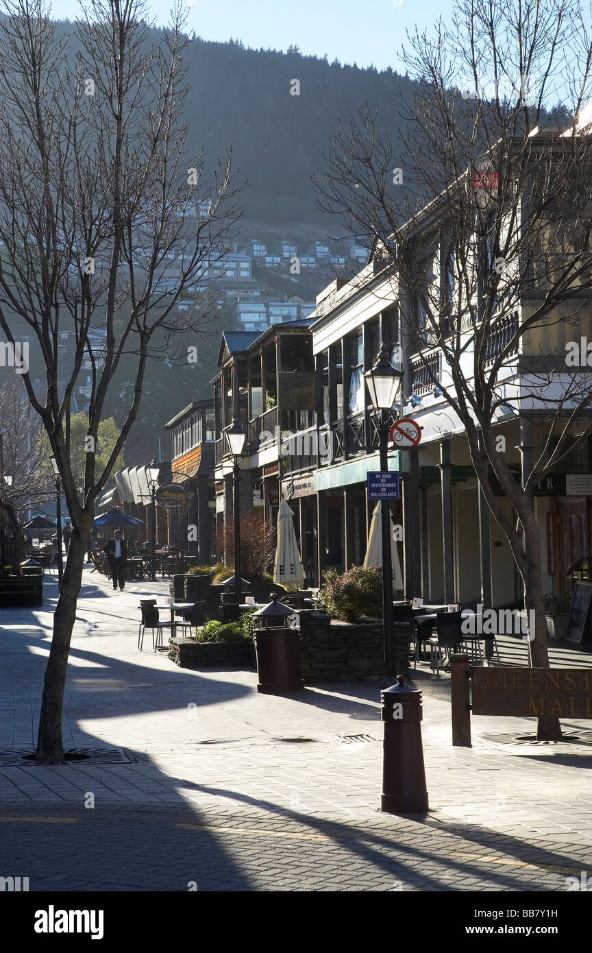 Le centre commercial en hiver Queenstown ile sud Nouvelle Zelande Banque D'Images