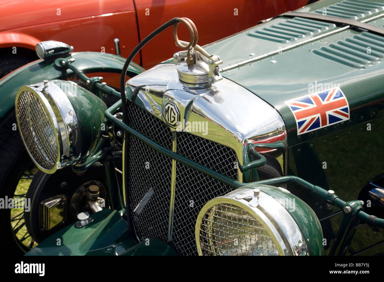 Une voiture de sport MG Vintage à un rallye de voitures classiques, Wallingford, Oxfordshire, UK Banque D'Images