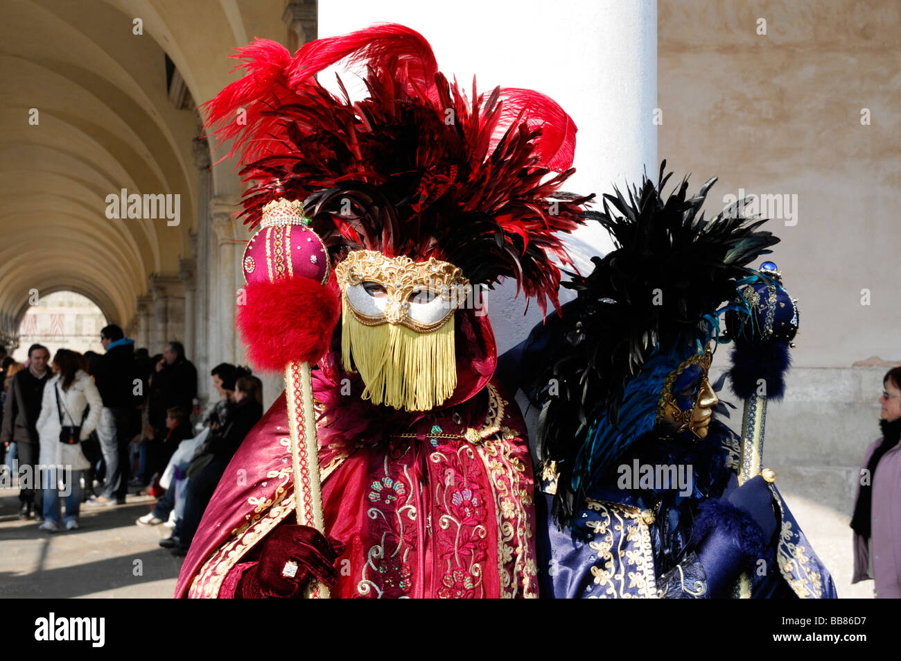 Masques, Carnevale 2009, Carnaval de Venise, Vénétie, Italie, Europe Banque D'Images