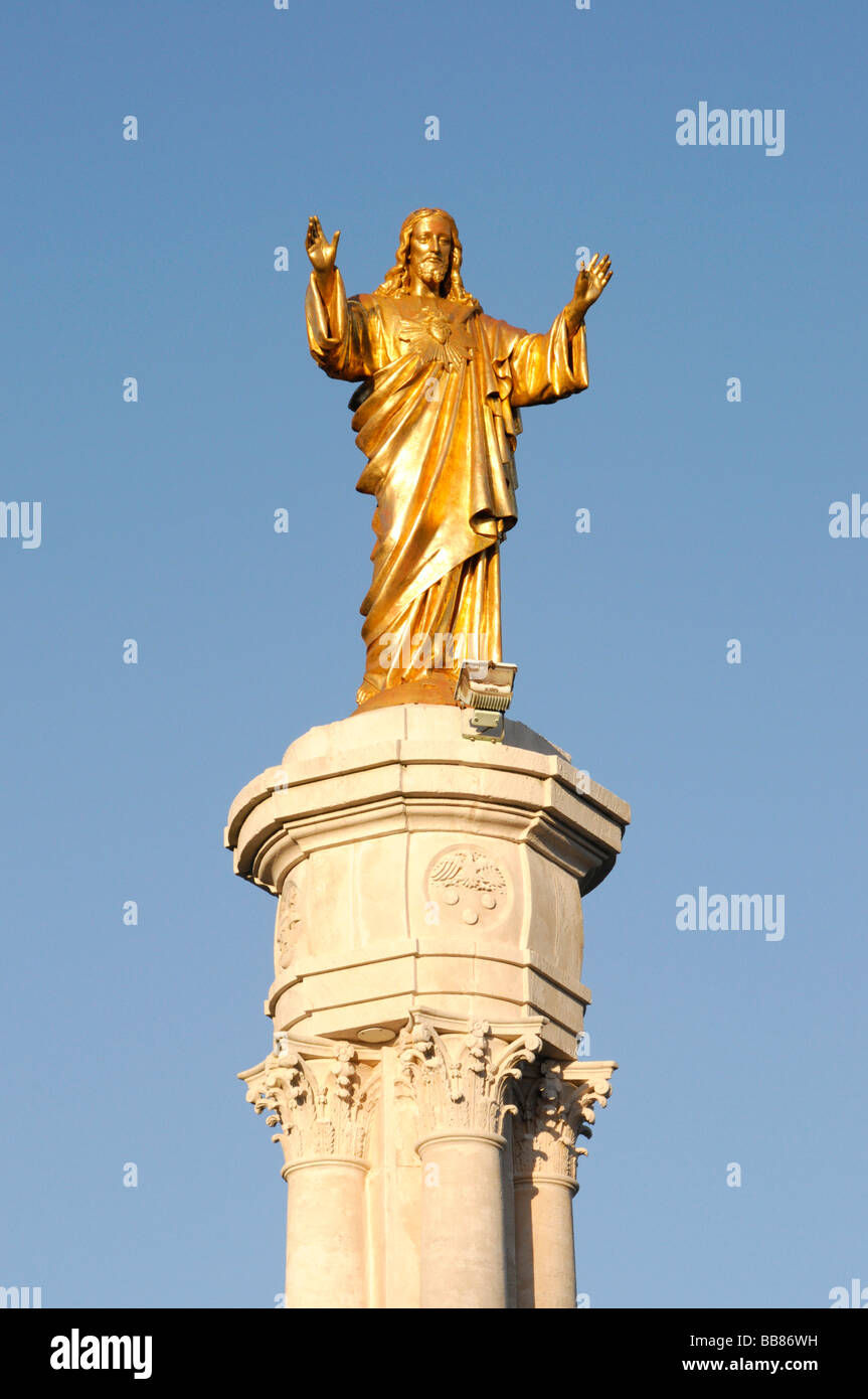 Statue du Christ, Fatima, lieu de pèlerinage, le Centre du Portugal, Portugal, Europe Banque D'Images