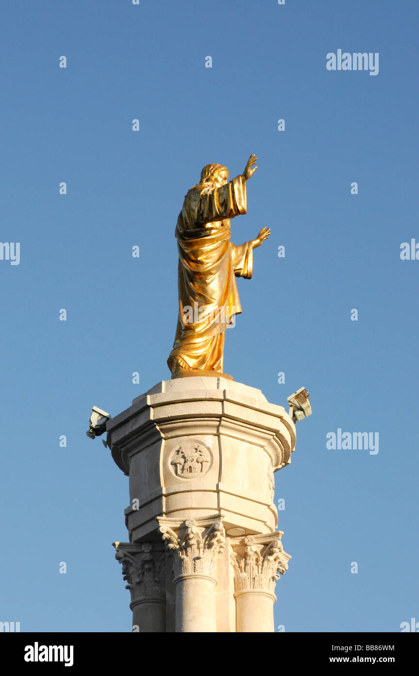 Statue du Christ, Fatima, lieu de pèlerinage, le Centre du Portugal, Portugal, Europe Banque D'Images