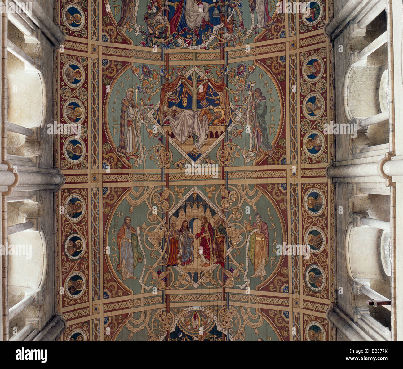Panneaux de plafond Nef Cathédrale Ely Banque D'Images