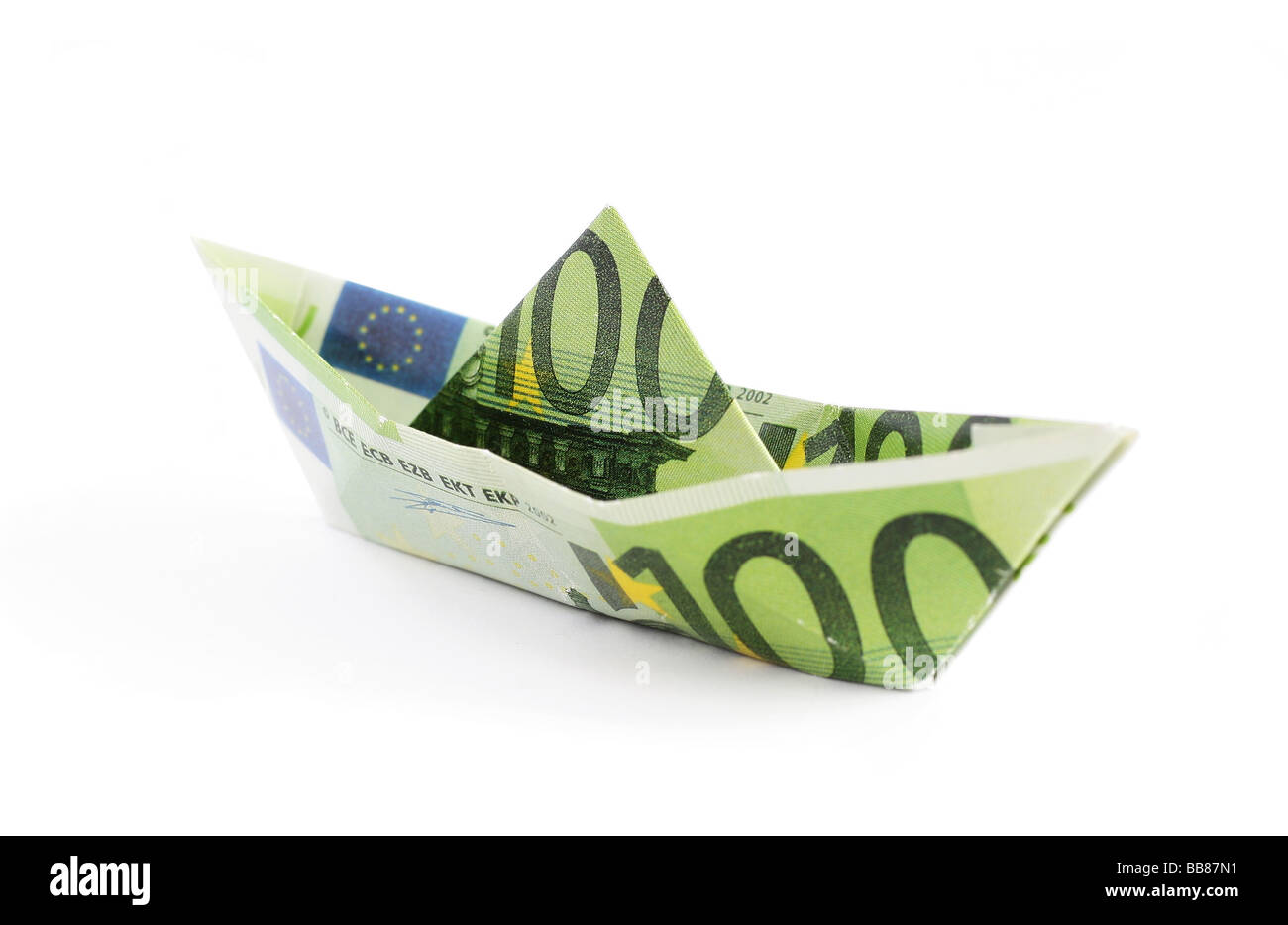 Voile en 100 euro bill - monnaie européenne, les concepts financiers Banque D'Images