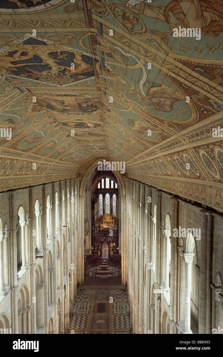 Cathédrale d'Ely grande nef plafond afin d'Orient Banque D'Images
