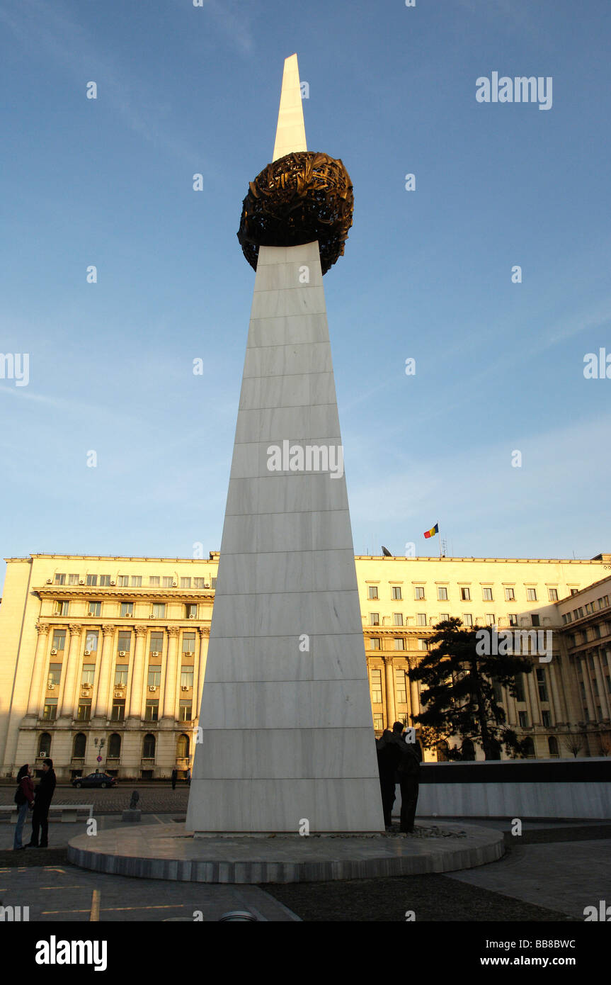 Place de la révolution à Bucarest, Roumanie, Europe de l'Est Banque D'Images