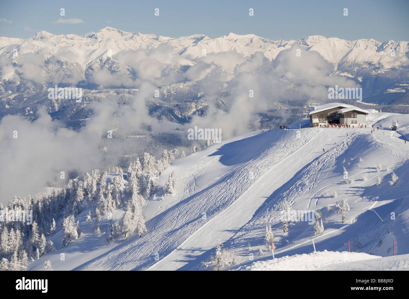 Tressdorfer Hoehe Mountain, Nassfeld, Carinthie, Autriche, Europe Banque D'Images