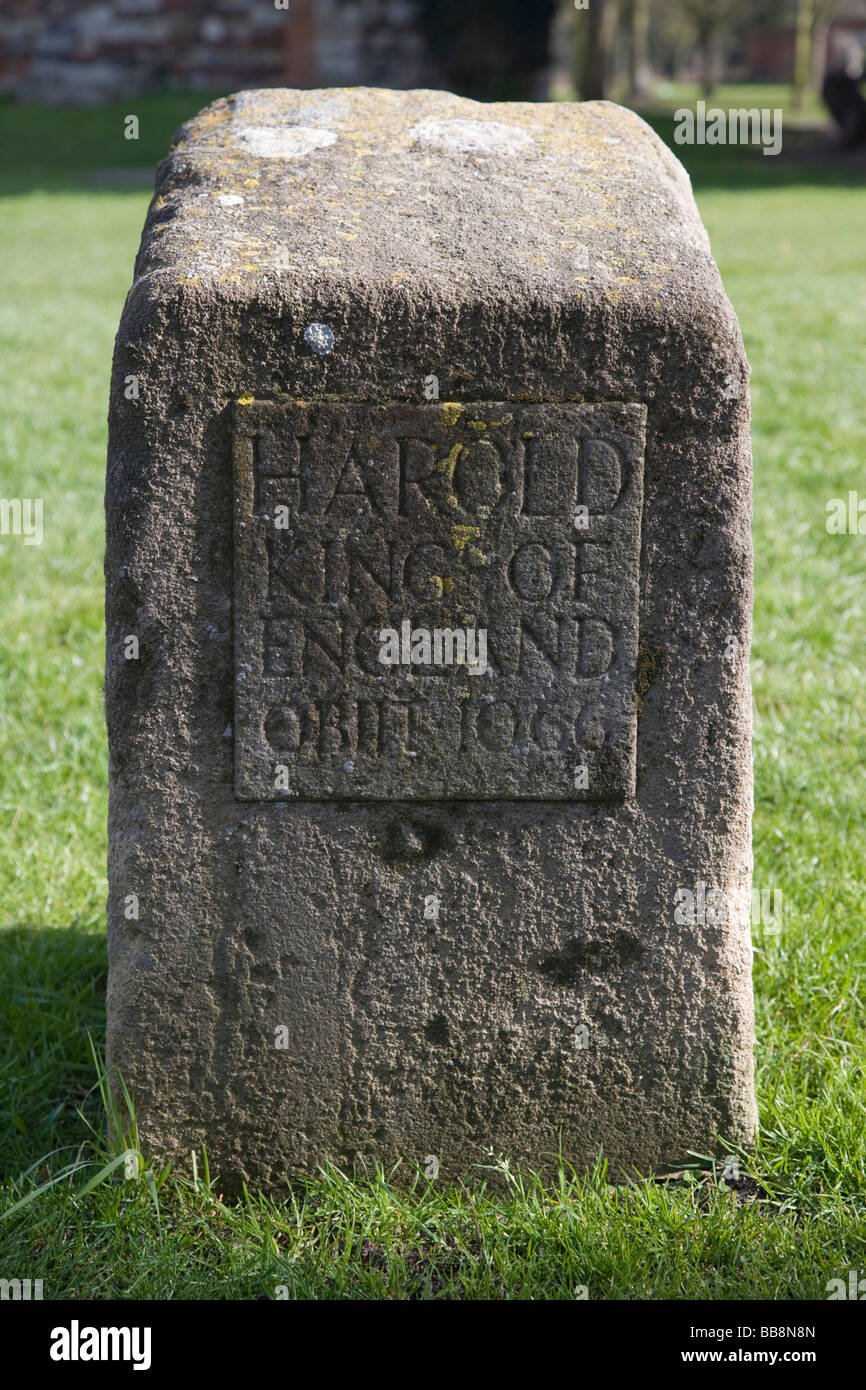 Tombe du roi Harold, Église de Waltham Abbey, Essex, Angleterre, Royaume-Uni Banque D'Images