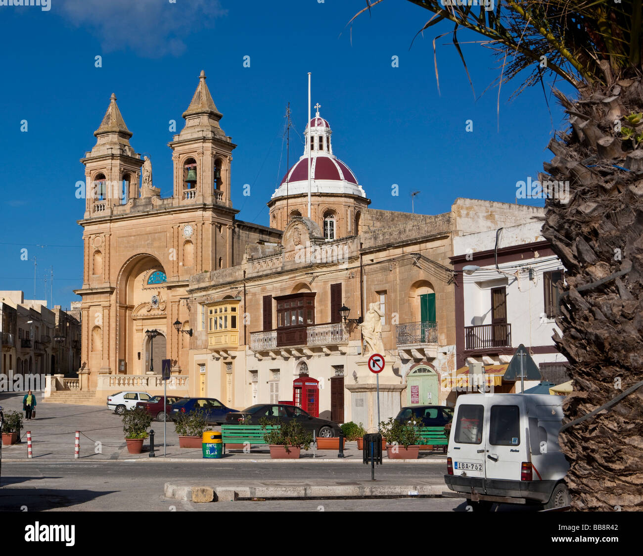 Église Notre Dame de Pompéi, port de Marsaxlokk, Malte, Europe Banque D'Images