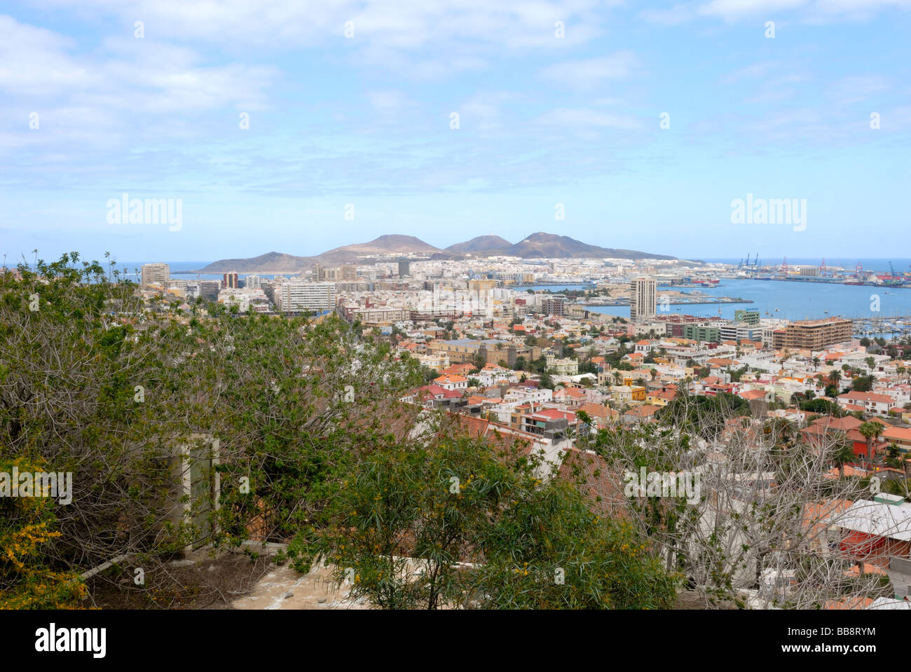 D'une magnifique vue sur la ville de Las Palmas. Las Palmas, Gran Canaria, Îles Canaries, Espagne, Europe. Banque D'Images