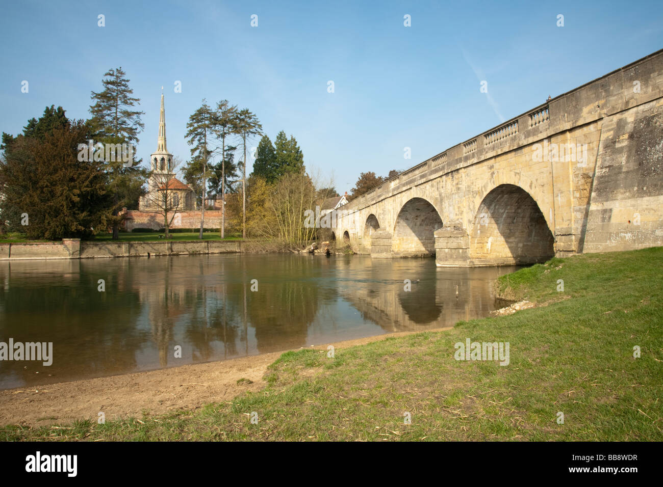 Wallingford Bridge sur la Tamise, Oxfordshire, UK Banque D'Images