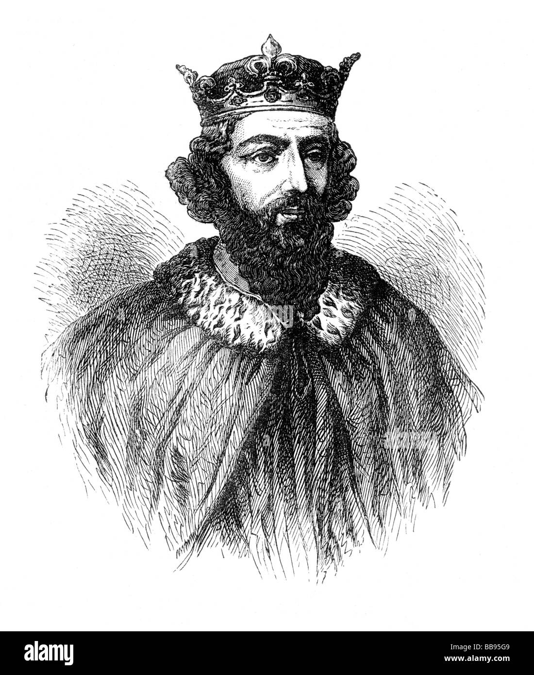Alfred le Grand, roi de Wessex de 871 à 899 Portrait Banque D'Images
