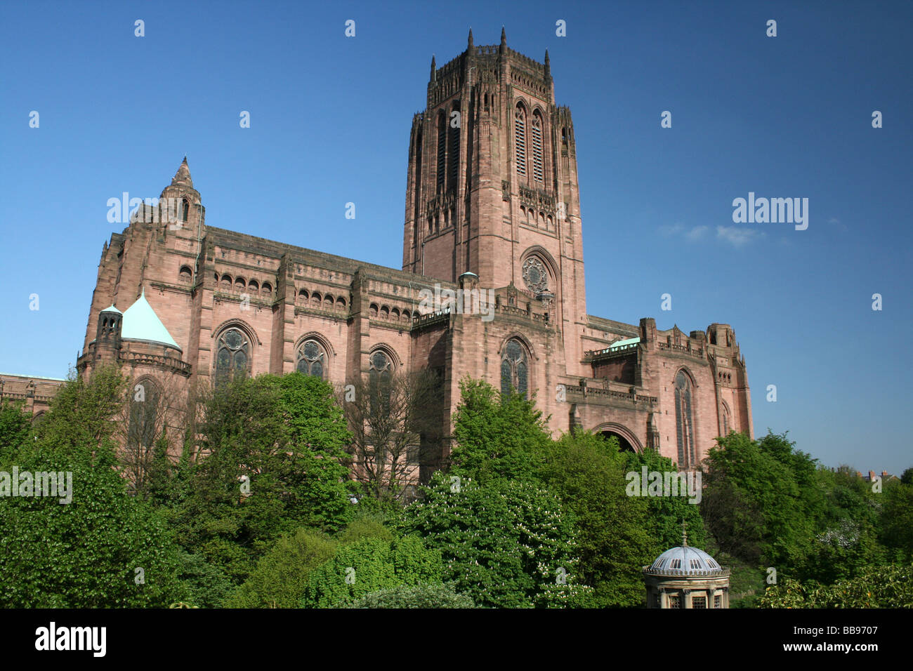 Élévation nord de la cathédrale anglicane de Liverpool, Merseyside, Royaume-Uni Banque D'Images