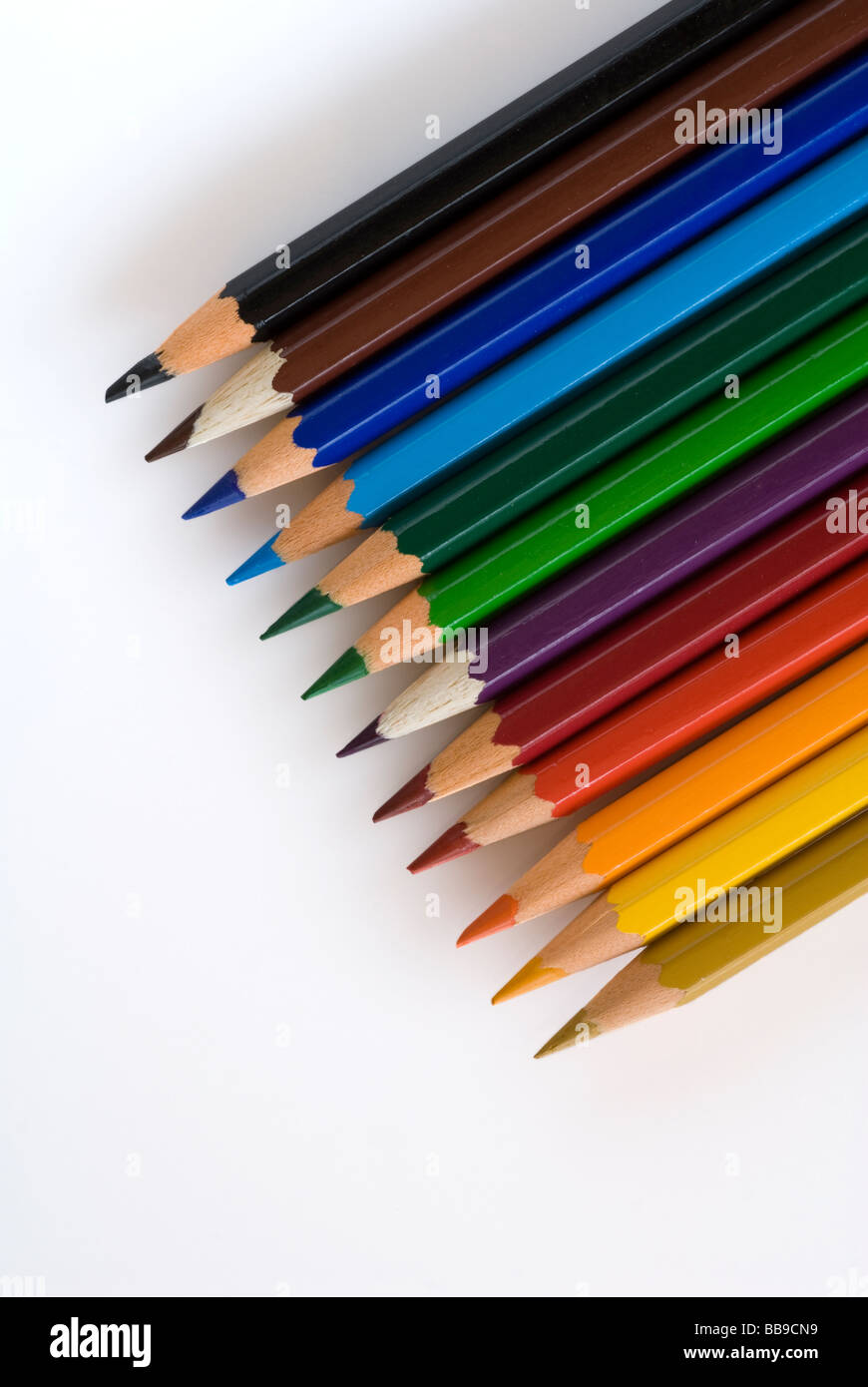 crayons de couleur Banque D'Images