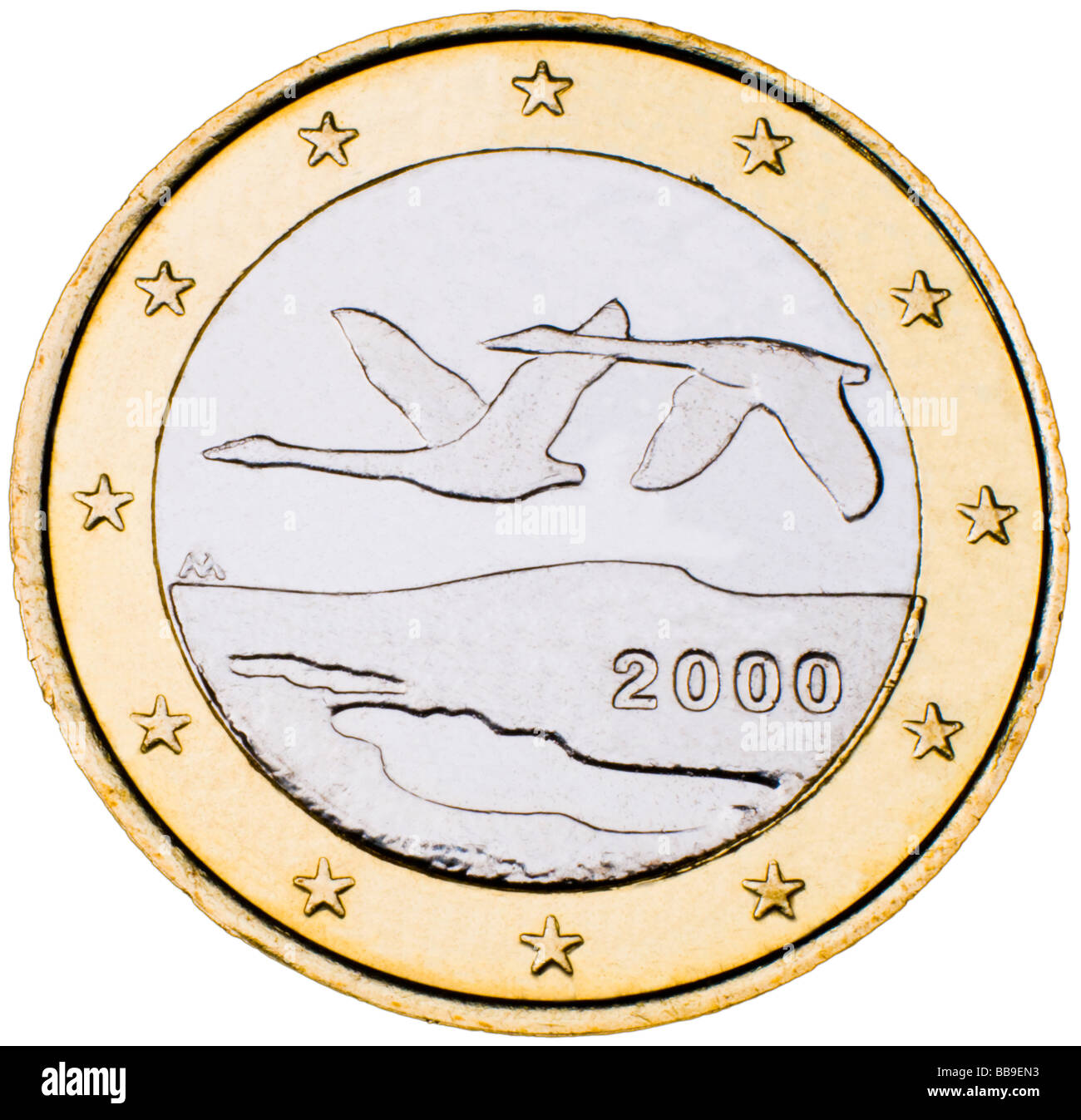 Finlande 1 Euro Coin ar Banque D'Images