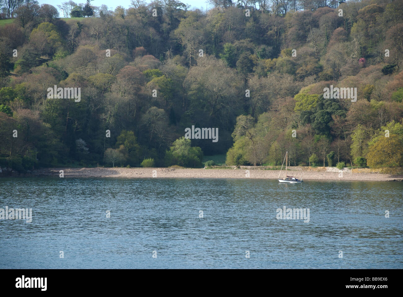 Piscine grange, l'ancrage de Charles Darwin's ship HMS Beagle en 1831, près de Plymouth, UK Banque D'Images