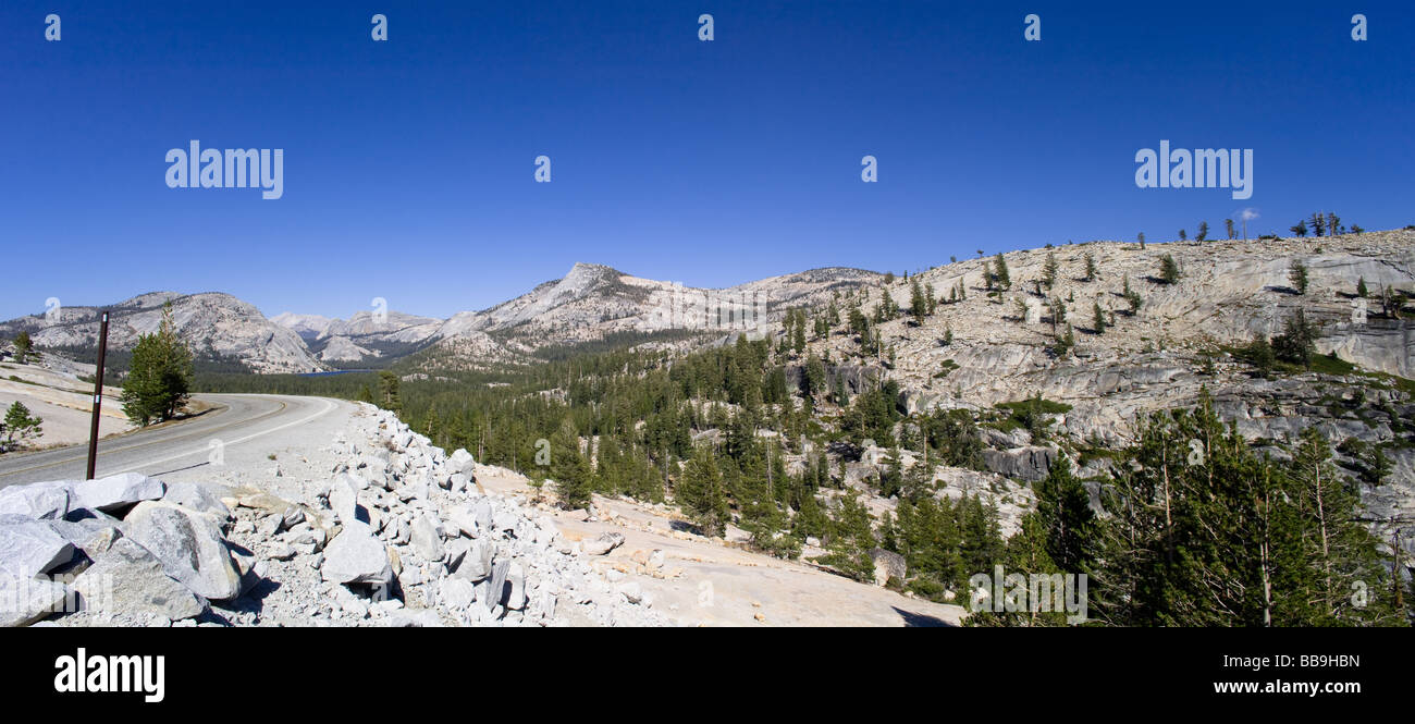 Point de vue d'Olmsted, Tuolumne Meadows Tioga Pass, Yosemite National Park. Haute résolution. Banque D'Images