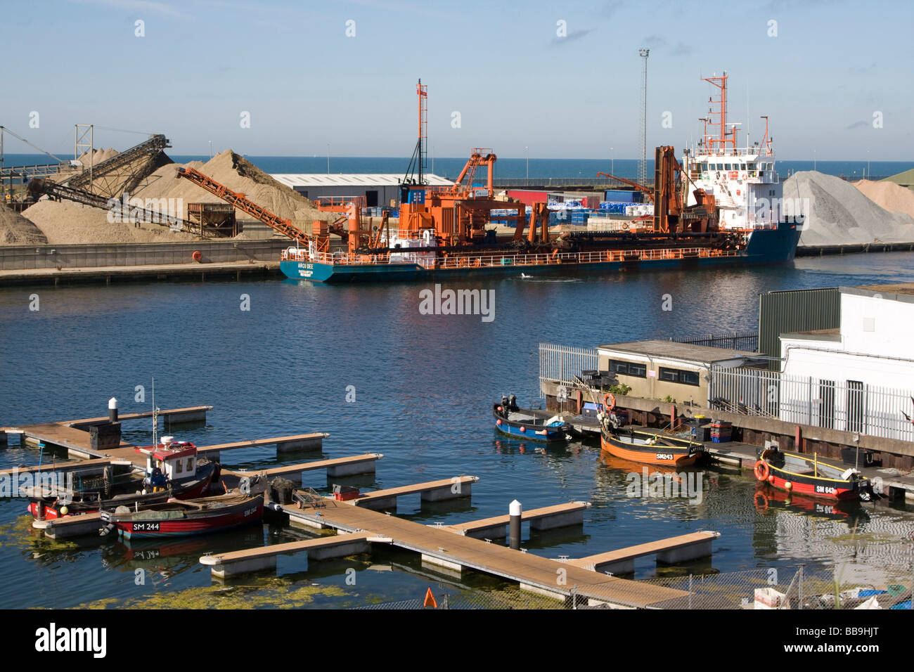Portslade - par mer - quai industriel East Sussex England uk go Banque D'Images