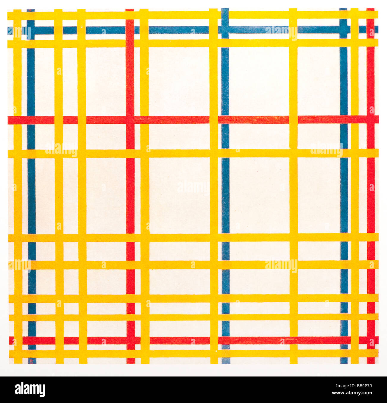 New York City Composition l par Piet Mondrian 1942 huile sur toile Banque D'Images