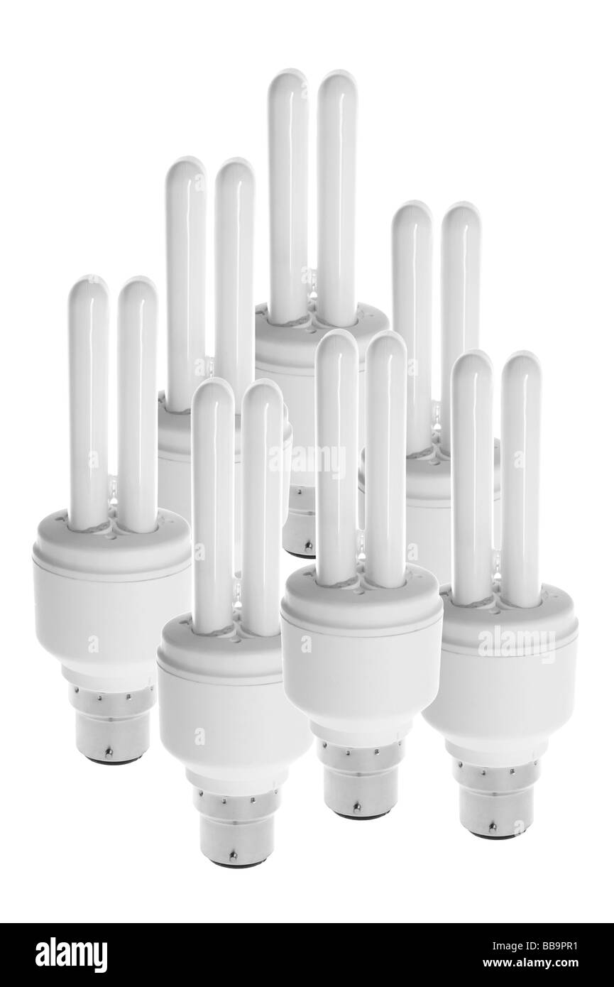 Ampoules fluorescentes compactes Banque D'Images