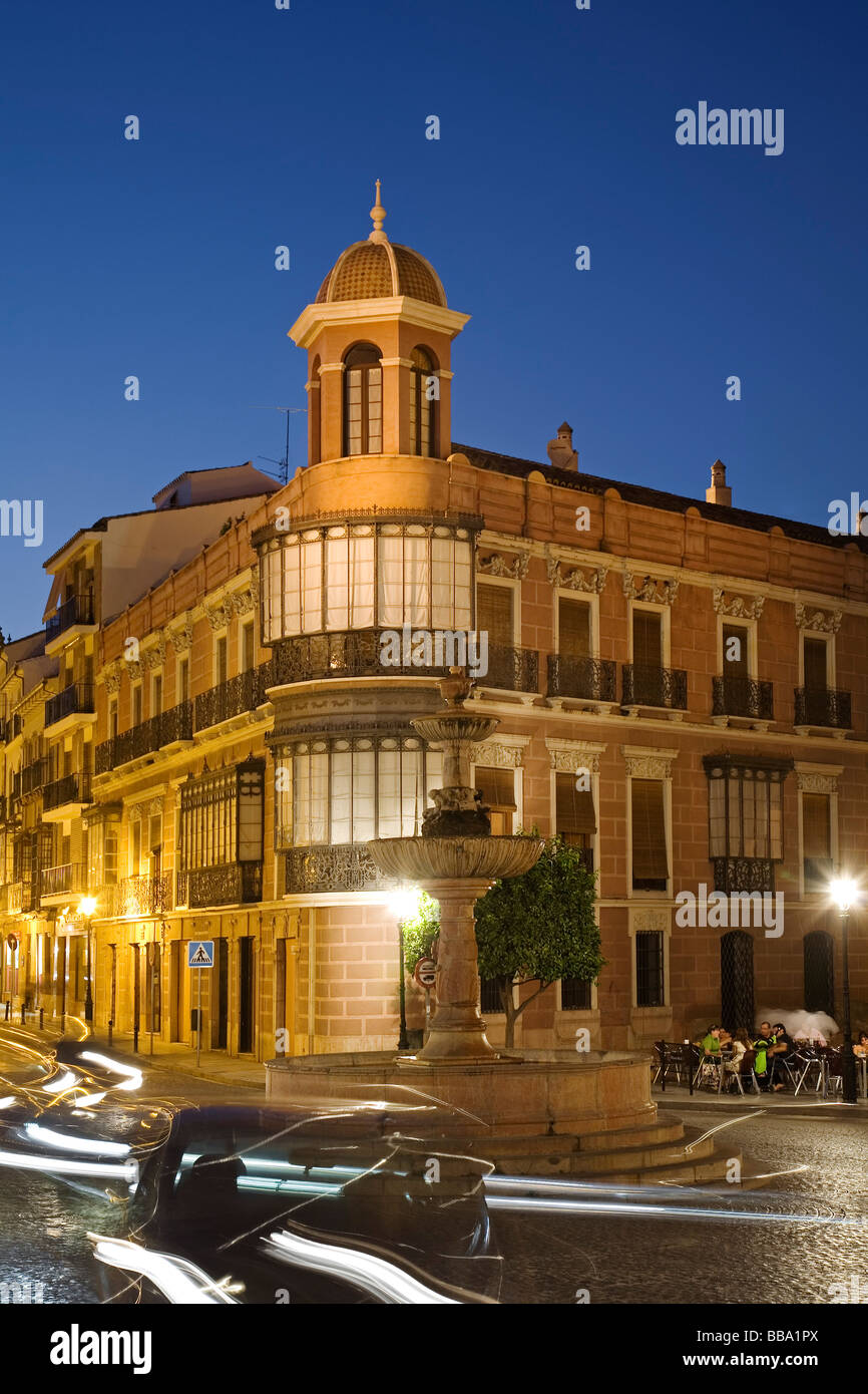 En s'appuyant sur la Plaza San Sebastián Antequera malaga andalousie espagne Banque D'Images