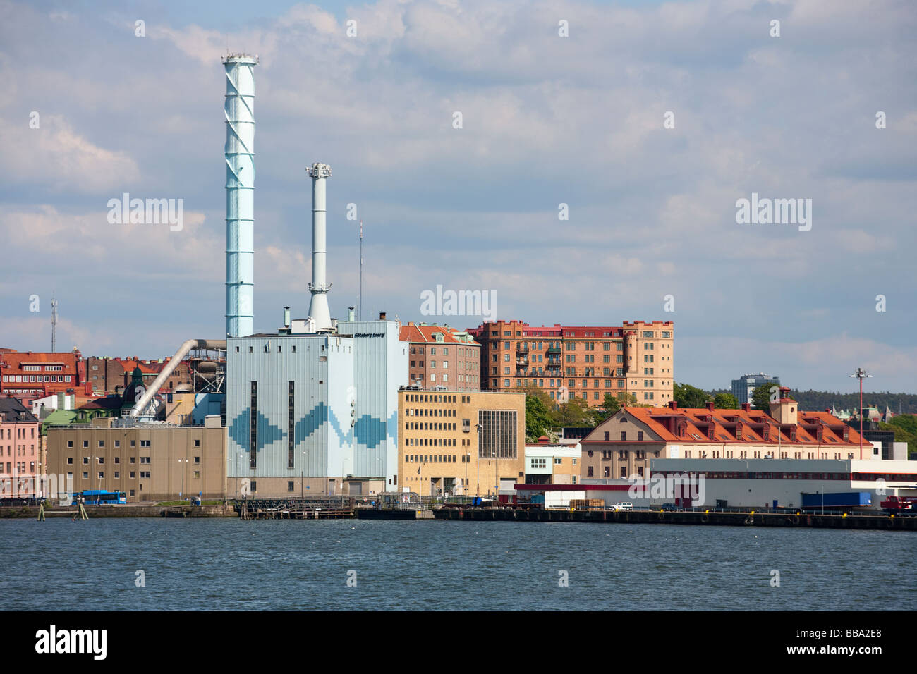 Cityscape sur Göteborg du port Banque D'Images