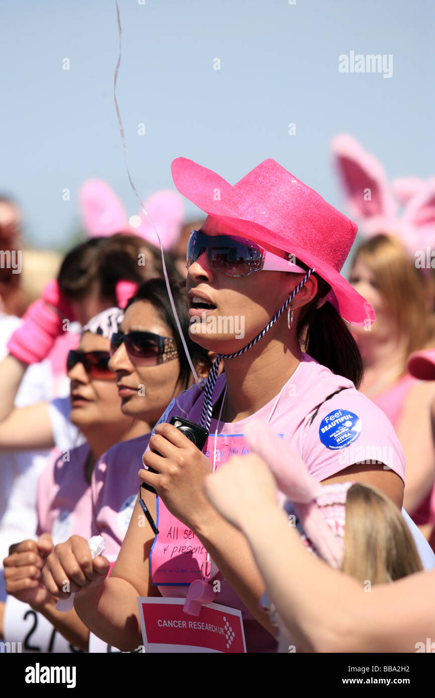 La race pour la vie événement de bienfaisance au profit de la recherche contre le cancer Banque D'Images La race pour la vie événement de bienfaisance au profit de la recherche contre le cancer Banque D'Images
