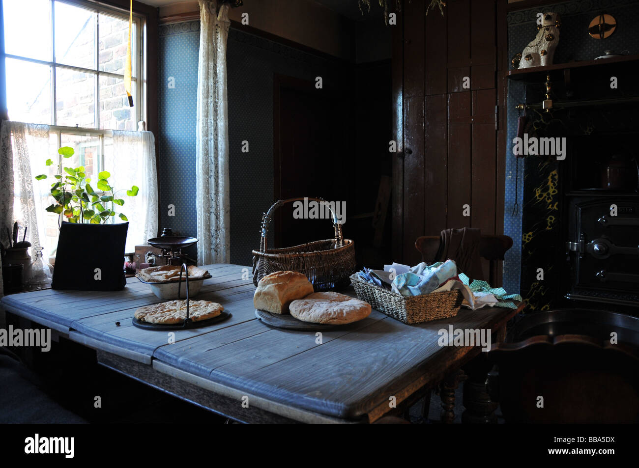 Salle à manger vintage, UK Banque D'Images