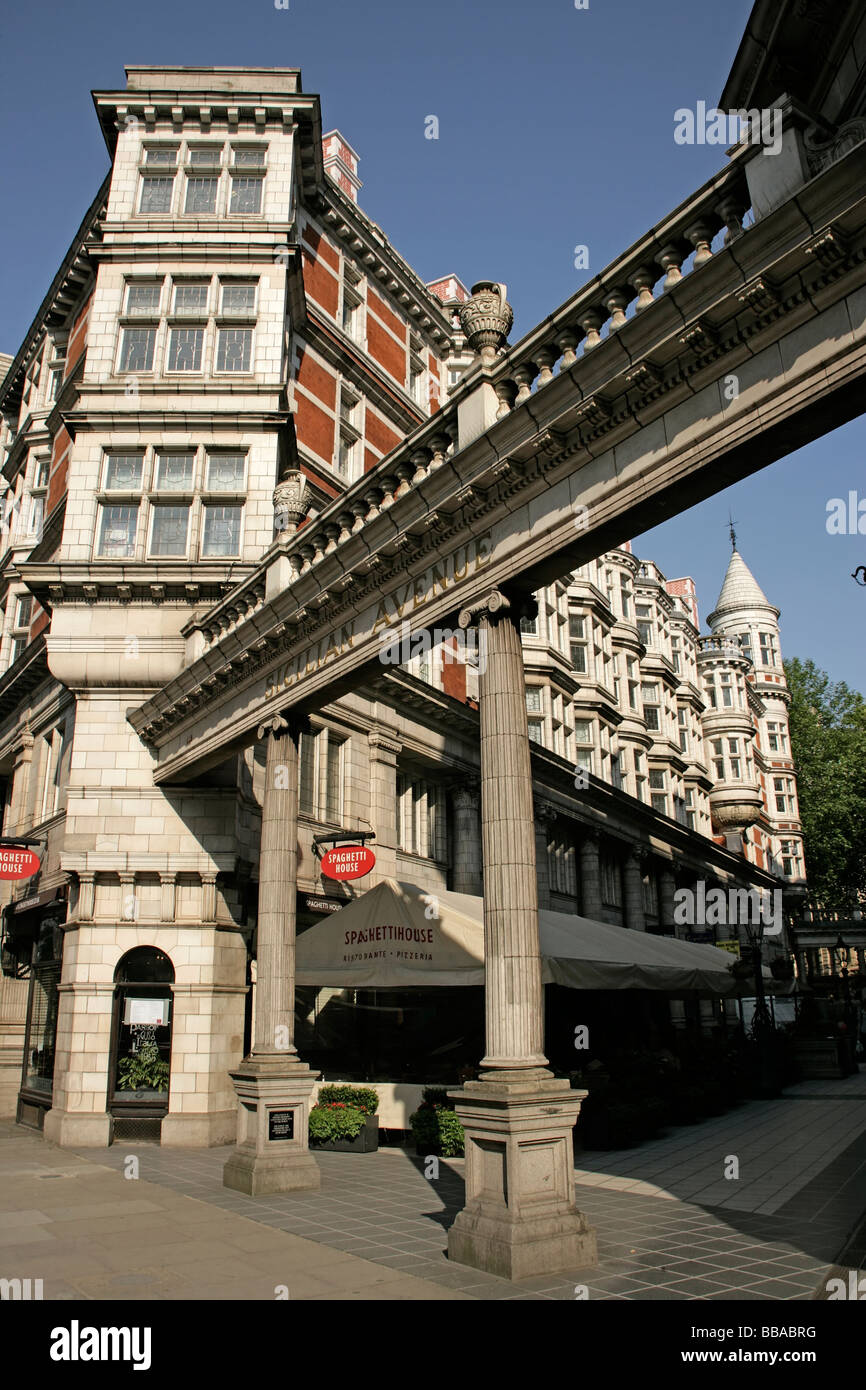 Avenue de Sicile à Bloomsbury, Londres, UK Banque D'Images