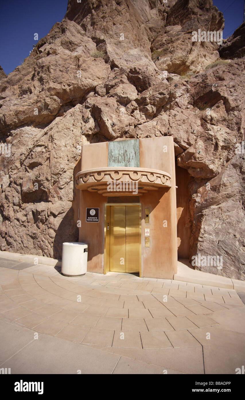 Portes en laiton,falaise Hoover Dam,arizona,nevada usa,art déco Banque D'Images