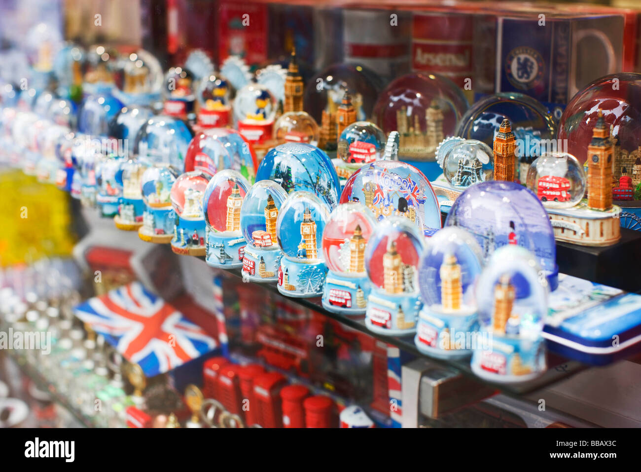 Boutique de souvenirs, fenêtre, Londres Banque D'Images