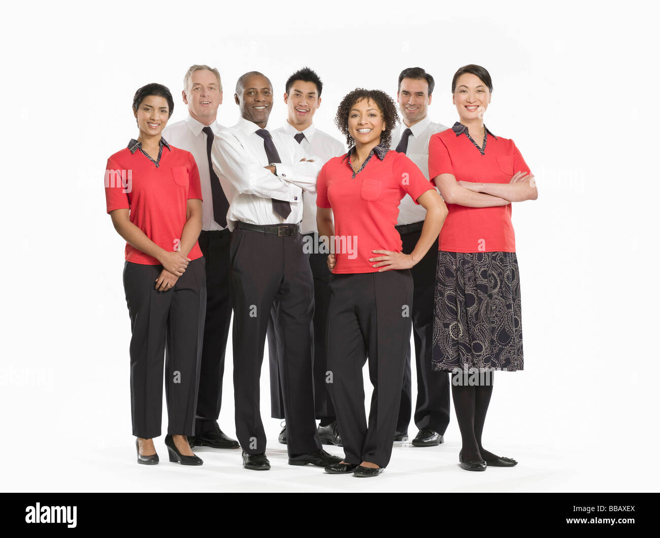 Un portrait d'une équipe en uniforme Banque D'Images