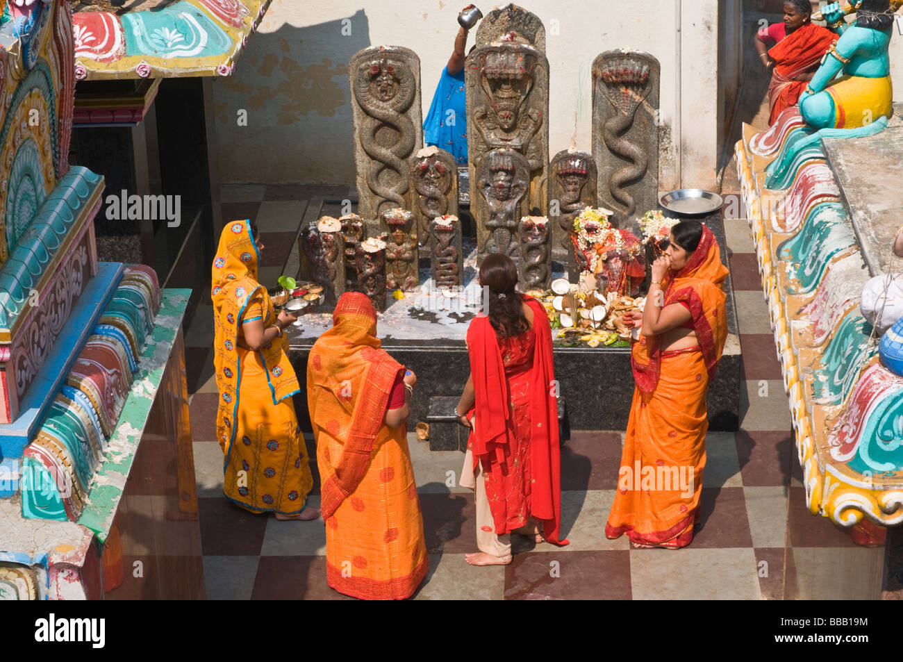Temple Hindou Hanuman Bangalore Karnataka Inde Banque D'Images