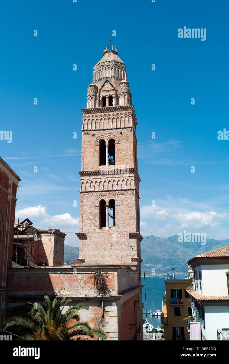 Gaeta Italie Basilique Tower Banque D'Images