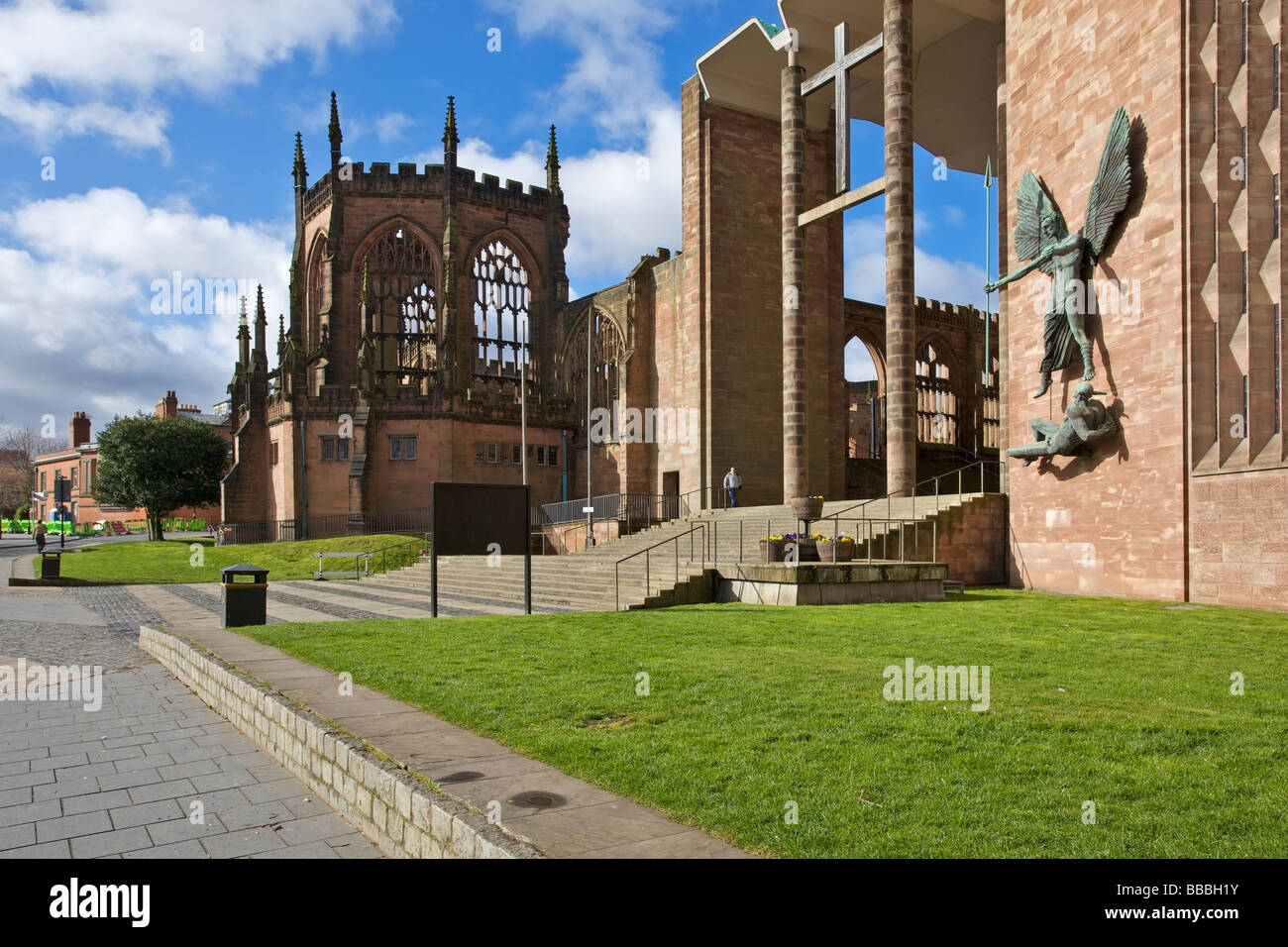 Les ruines de la cathédrale de Coventry, West Midlands, Royaume-Uni Banque D'Images