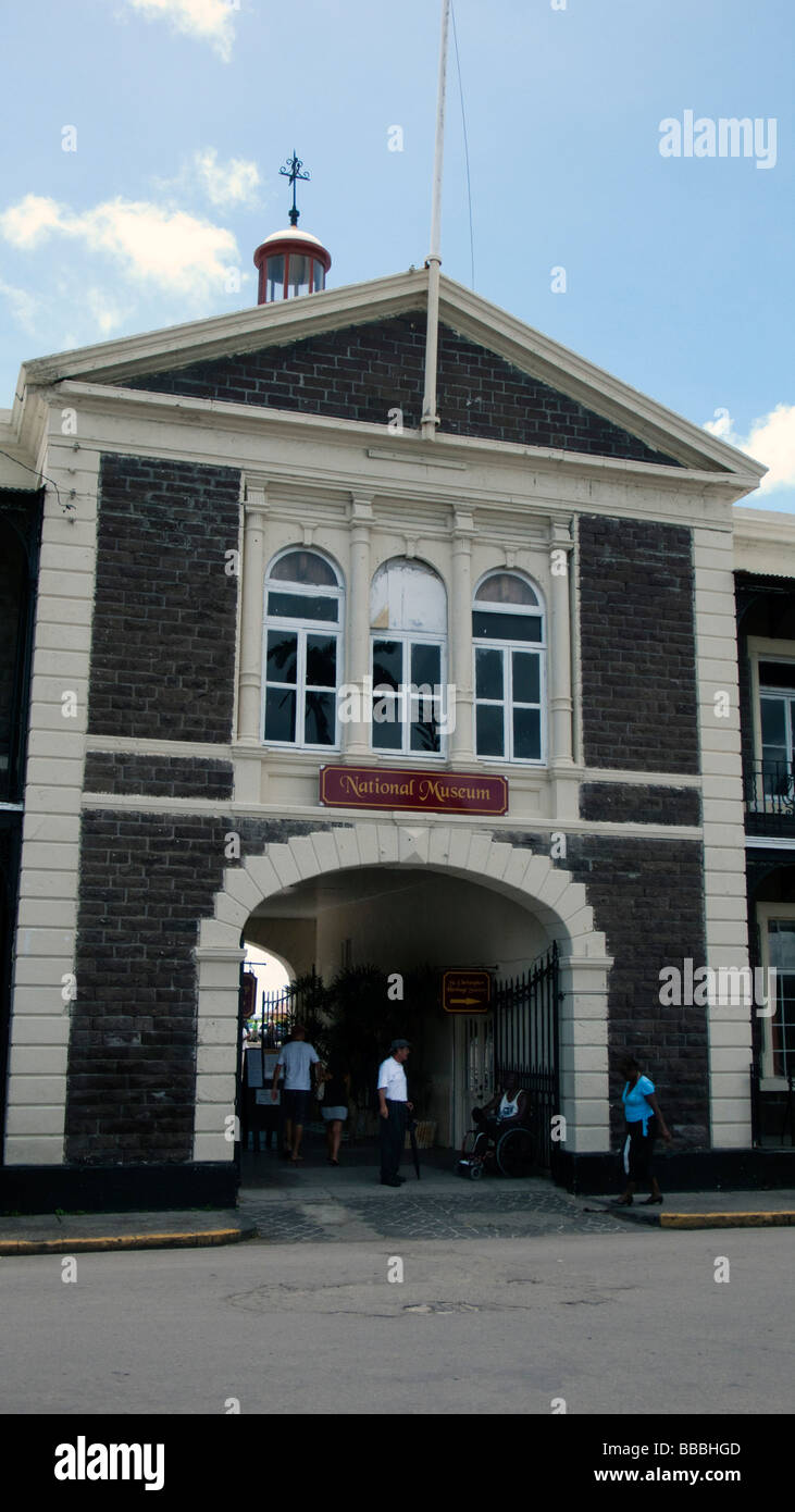 Musée national de bâtiment de style géorgien St Kitts Basseterre Banque D'Images
