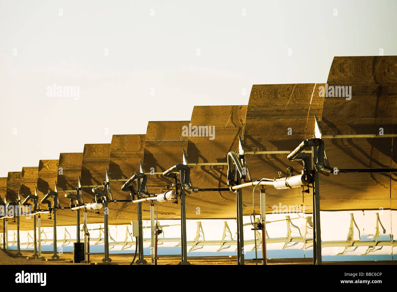 L'usine de production d'électricité solaire Banque D'Images