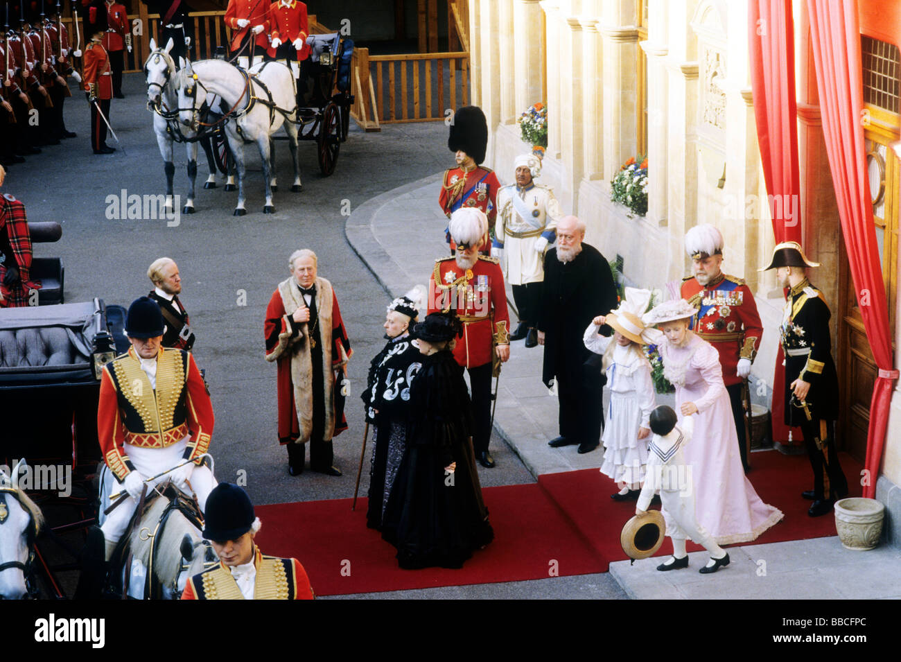 Image et Empire Exhibition Windsor Berkshire England UK modèles de cire de la reine Victoria, Prince de Galles en tableau Banque D'Images