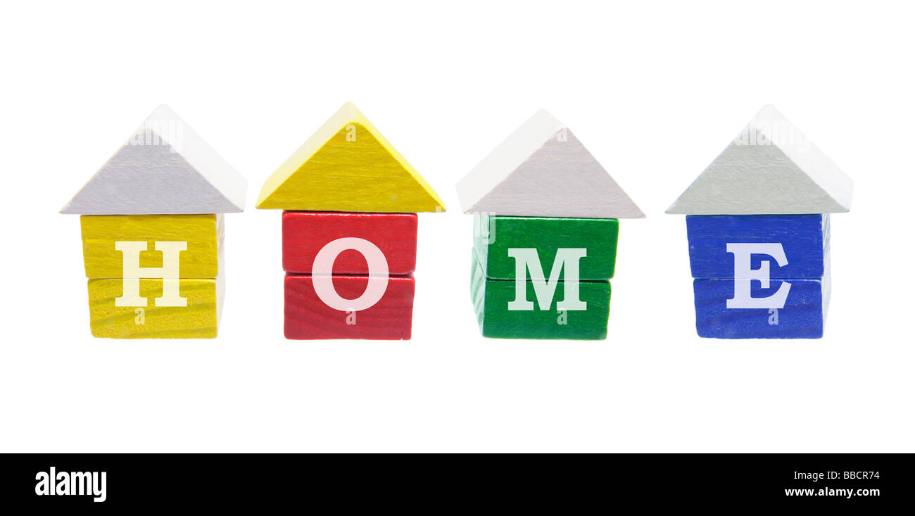 Maisons miniatures en bois Banque D'Images