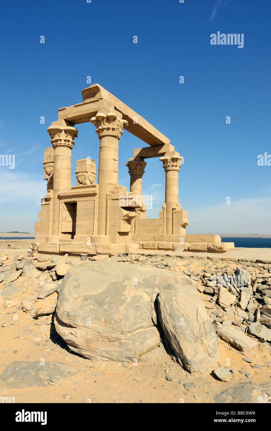 Kiosque de Kertassi Qertassi antique Temple de Nubie par Mandulis sur lac Nasser Kalabsha près d'Assouan Egypte Banque D'Images