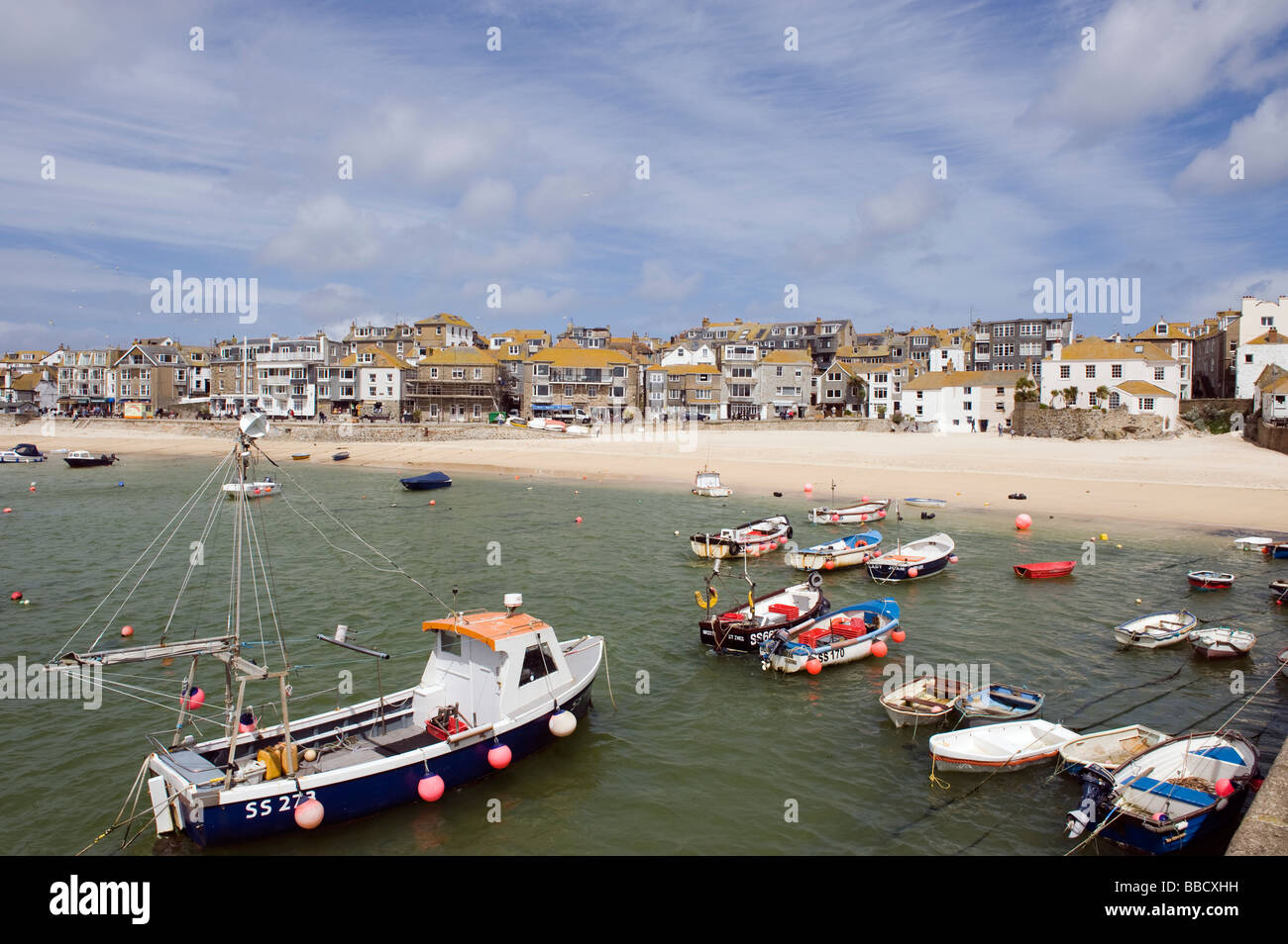 St Ives Cornwall Harbour Beach Banque D'Images