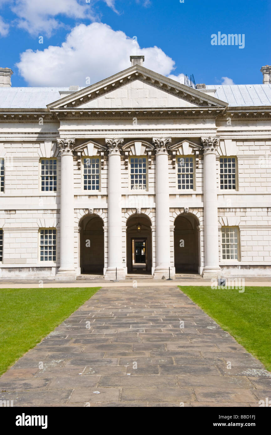 Université de Greenwich , anciennement le Royal Naval College , a été construit à l'hôpital de Greenwich vers 1700 par Christopher Wren Banque D'Images