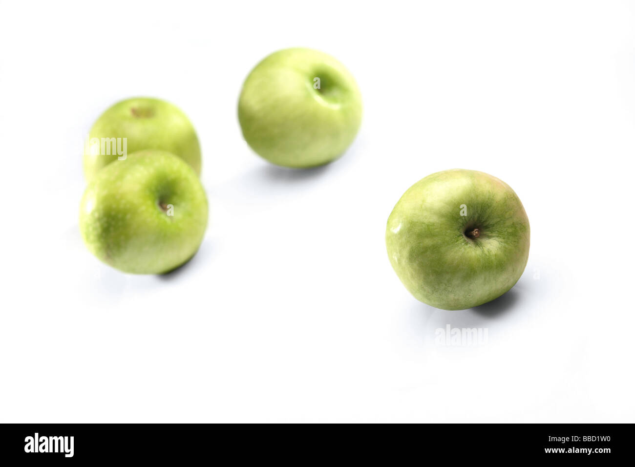 Frais vert pommes Granny Smith Banque D'Images