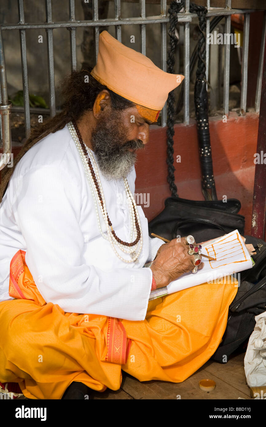 Un astrologue, Old Delhi, Delhi, Inde Banque D'Images