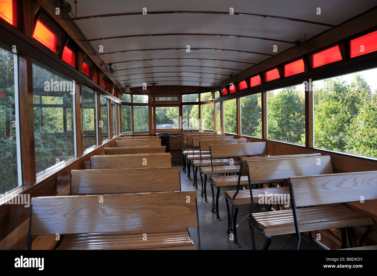 La banquette à l'intérieur du tramway Banque de photographies et d ...
