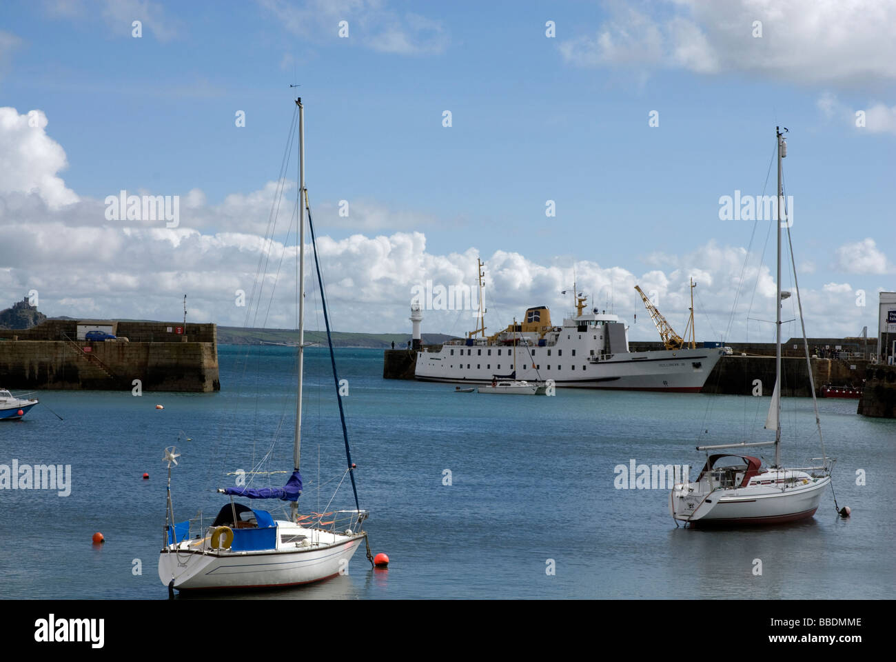 Le Scillonian III ferry pour les îles Scilly Penzance Cornwall Banque D'Images