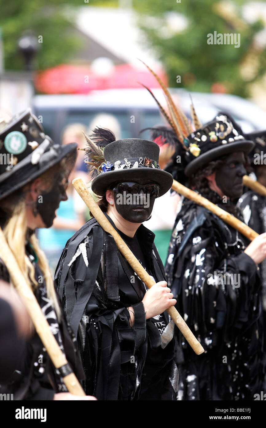 Morris danseuses à la Folk Festival 2009 chippenham Banque D'Images