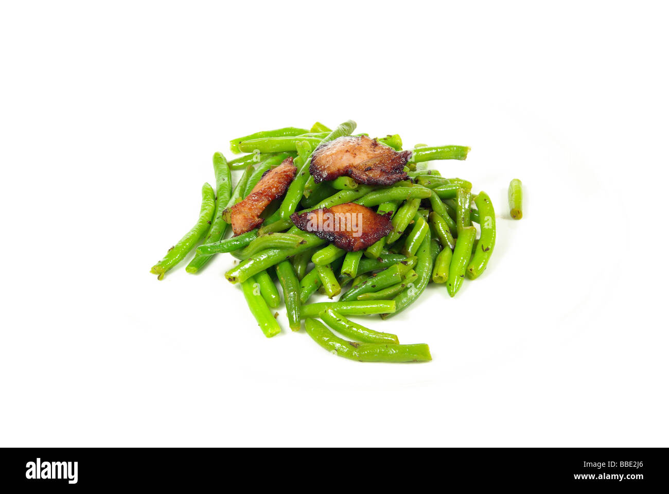 Bohnen mit Speck haricots verts au jambon 02 Banque D'Images