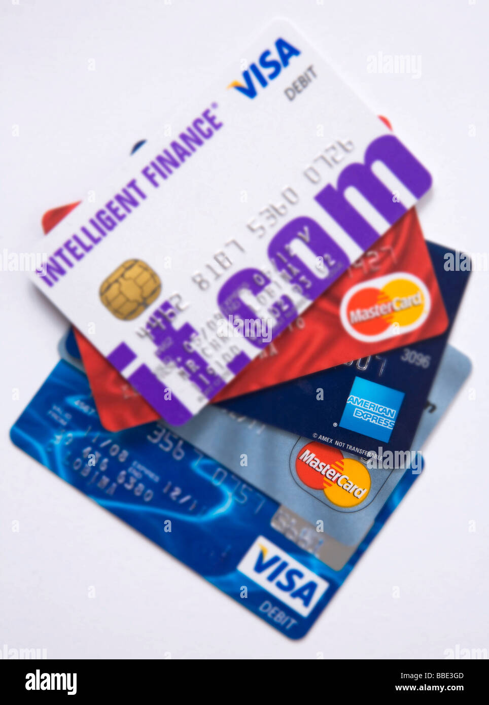 'Carte de crédit' Visa Mastercard Banque D'Images