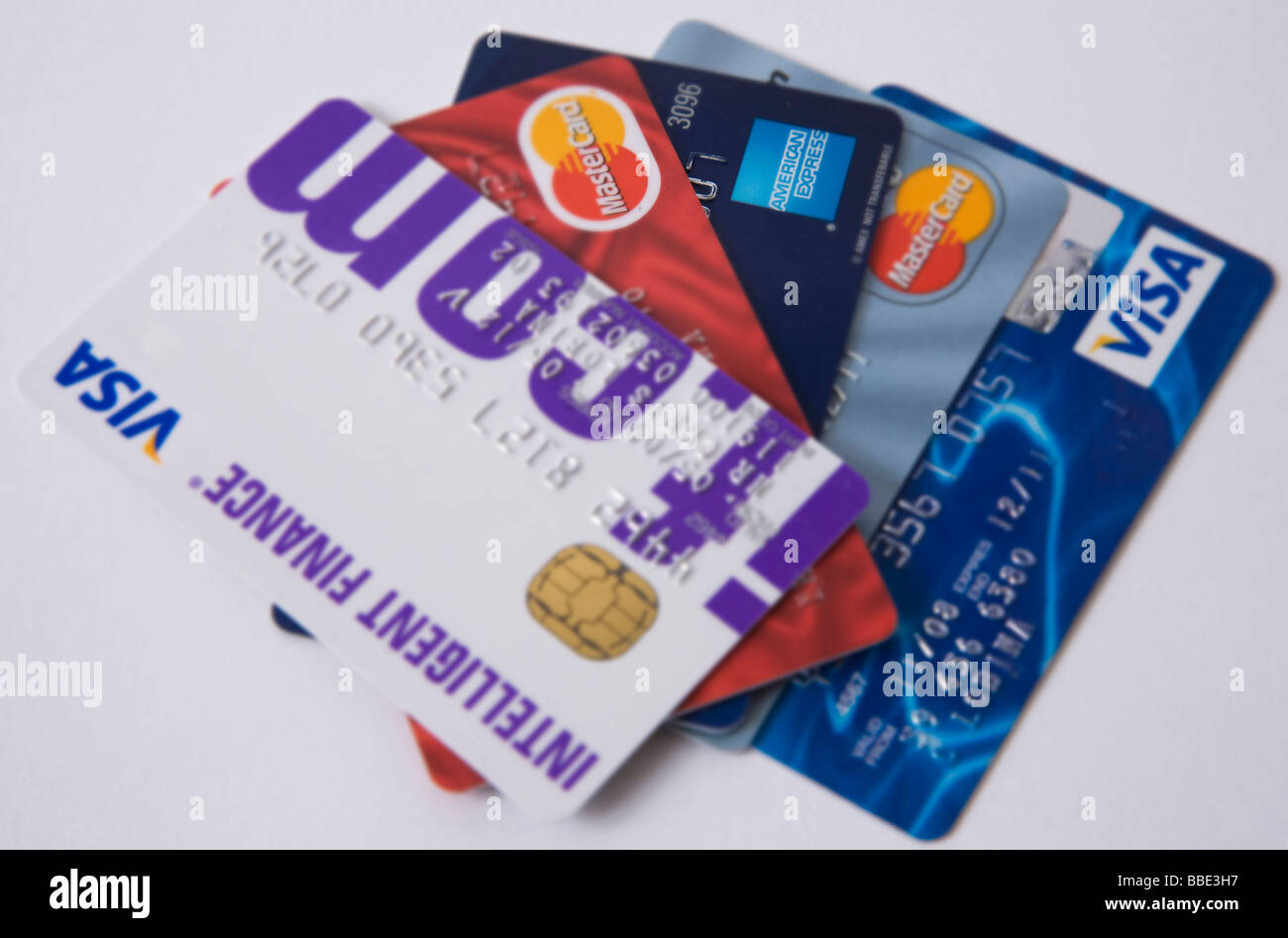 'Carte de crédit' Visa Mastercard Banque D'Images